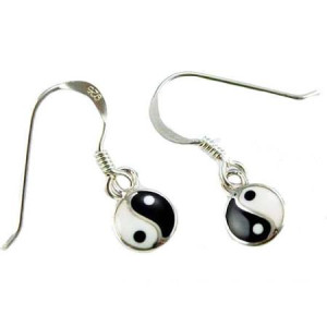 Sterling Silver Yin Yang Earrings