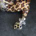 Narrow Animal Print Scarf In Brown