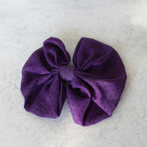 Girls Large Purple Bow Hair Clip