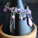 Lilac Bead Charm Bracelet