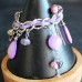 Lilac Bead Charm Bracelet