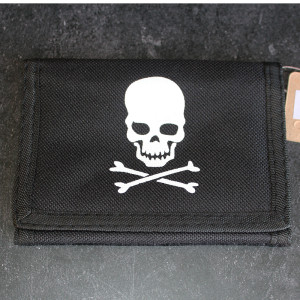 Skull and Crossbones Fabric Wallet