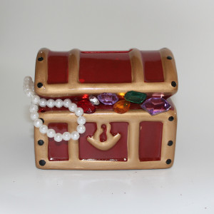 Red Treasure Chest Money Box