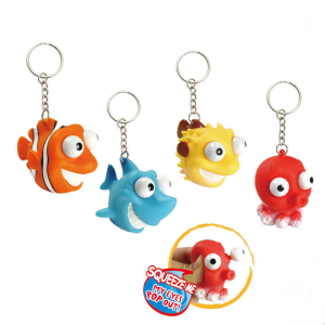 Sea Creatures Keyring With Popping Eyes
