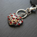 Jewelled Heart Keyring or Bag Charm