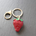 Jewelled Strawberry Keyring or Bag Charm