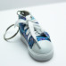 Canvas Trainer Keyring In Blue