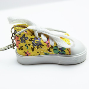 Canvas Trainer Keyring In Yellow