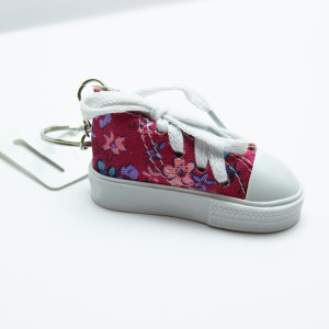 Canvas Trainer Keyring In Red