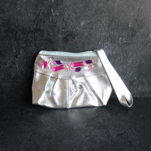 Girls Jewelled Purse In Silver