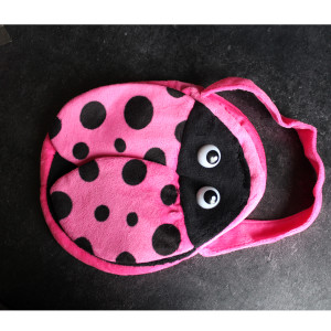 Childs Plush Ladybird Bag in Pink