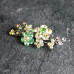 Stunning Green Crystal Flower Hair Clip