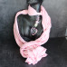 Heart Pendant Scarf In Pink