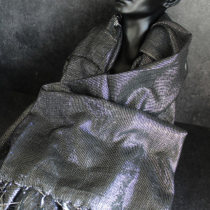 Black And Silver Ladies Fashion Scarf