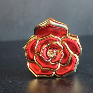 Rose Hair Clamp In Red