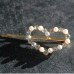 Heart Shaped Diamante and Pearl Hair Slide