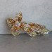 Crystal Flower Hair Clip In Topaz Crystal Flower Hair Clip In Topaz