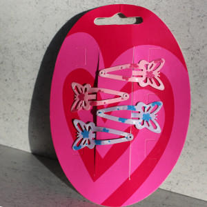 Butterfly Topped Snap Clips