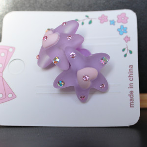 Girls Purple Star Hair Elastics