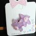 Girls Purple Star Hair Elastics