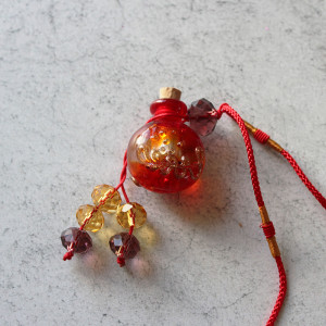 Bottle Necklace In Red