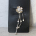 Silver Flower and Diamante Flower Hair Coil
