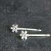 Crystal Flower Hair Slides