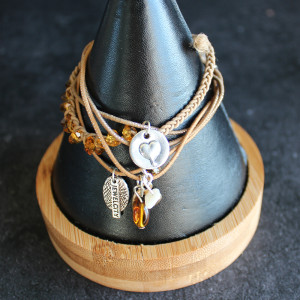 Cord Bracelet with Charms