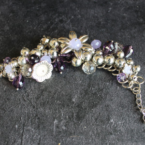 Chunky Purple Bead Bracelet