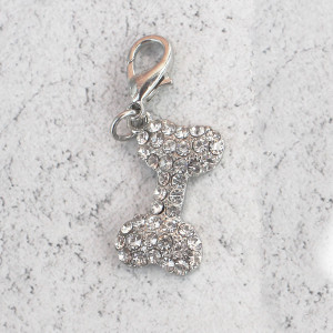 Bone Shaped Dog Collar Charm