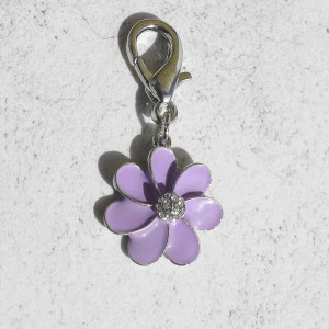 Flower Charm For Dogs Collar in Purple