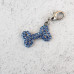Bone Shaped Dog Collar Charm In Blue