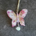 Acrylic Butterfly Necklace In Purple