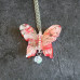 Acrylic Butterfly Necklace In Red