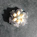 Cream Flower Brooch