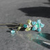 Oriental Flower Hair Pin In Blue
