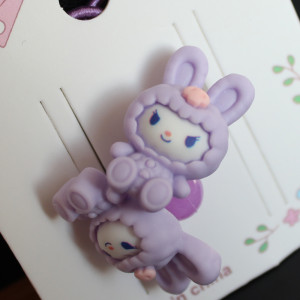 Childrens Rabbit Suit Hair Elastics In Lilac