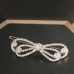 Diamante Double Bow Hair Clip
