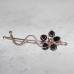 Cubic Zirconia Flower Hair Clip In Black