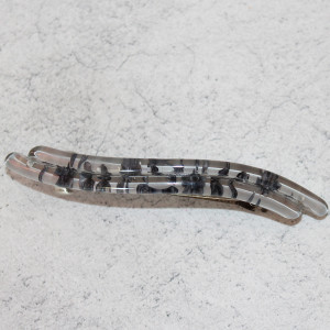 3D effect Hair Clip in Clear and Black