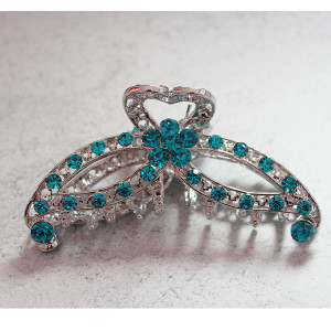 Turquoise Crystal Hair Clamp