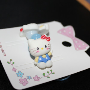 Hello Kitty Childrens Hair Elastics In Blue Costume