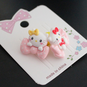 Hello Kitty Style Childrens Hair Elastics