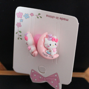 Hello Kitty On Moon Childrens Hair Elastics