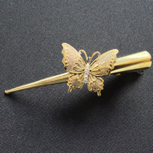 Gold Coloured Butterfly Beak Clip