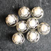 Set of 8 Faux Pearl and Crystal Hair Coils