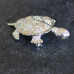 Crystal Turtle Brooch