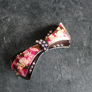 3D flower Effect Hair Clip in Red
