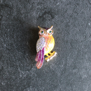 Colourful Owl Brooch