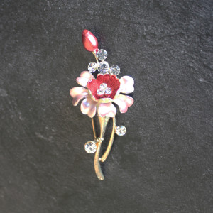 Pink Flower Brooch
